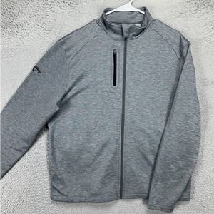 Callaway‎ Opti-Dri Full Zip Jacket Mens Medium Grey Fleece Lined Golf Stretch